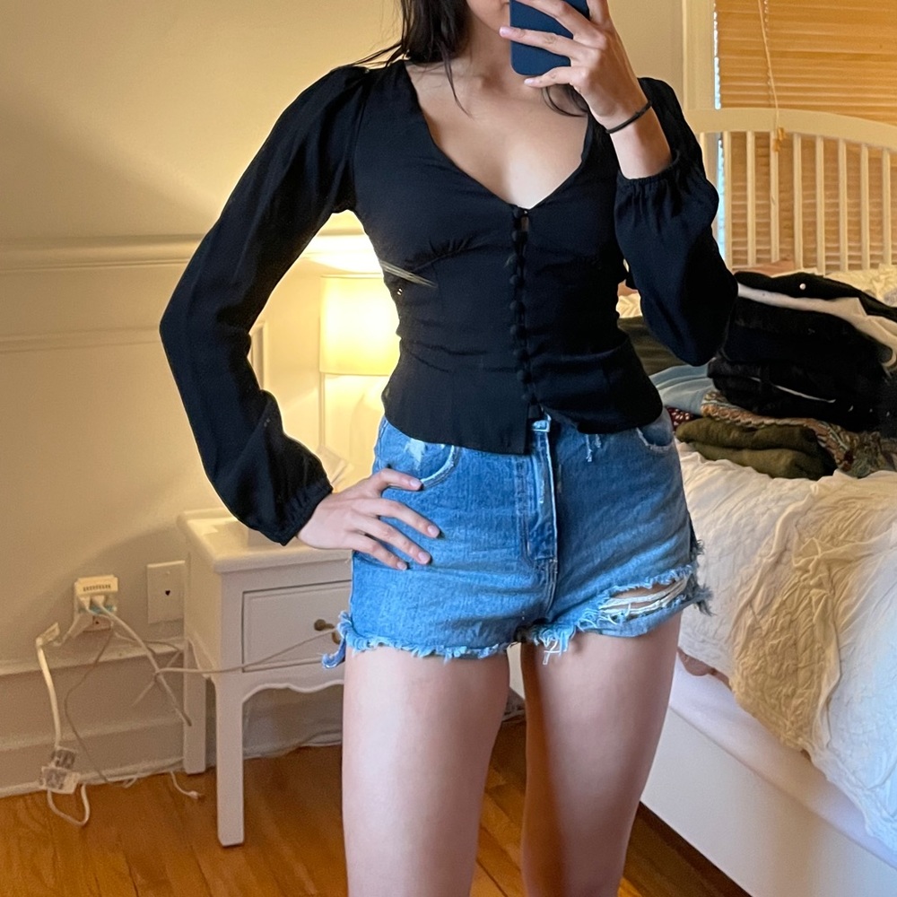 Reformation Nell bustier blouse